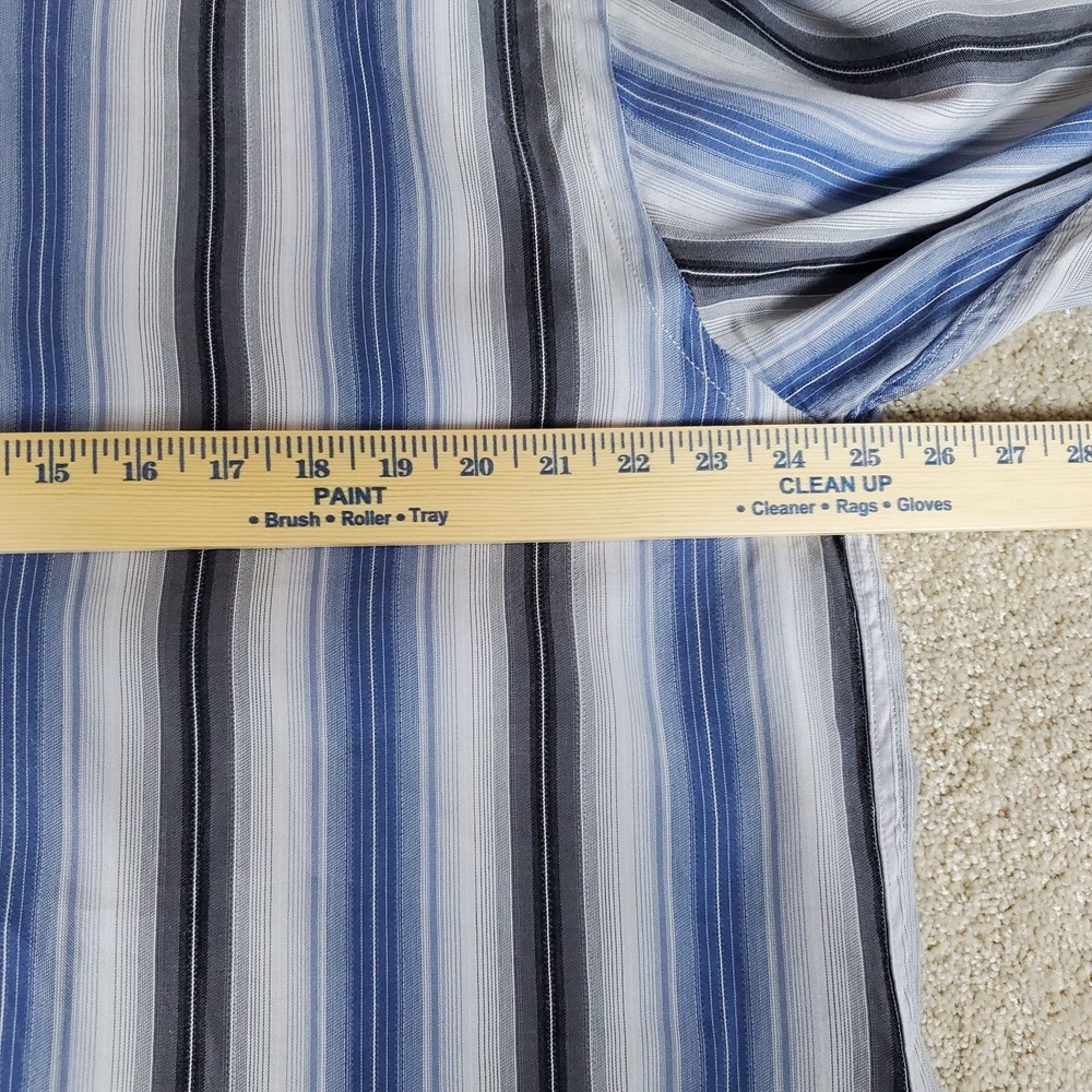 Tommy Bahama Men's Button Up Shirt Size XL Long Sleeves Striped Blue Gray White - Picture 5 of 16
